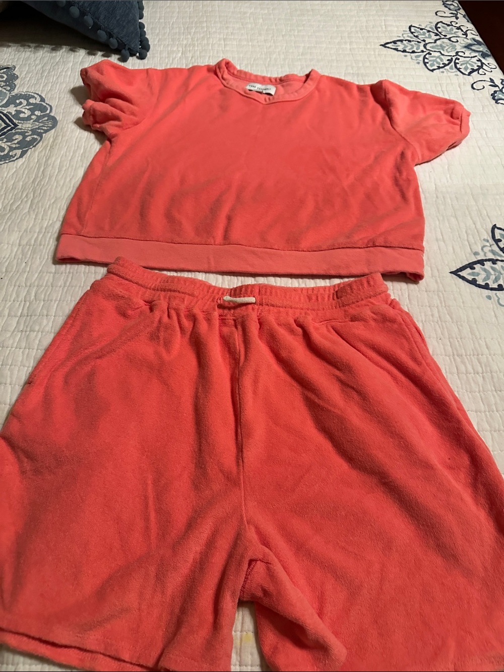 Free Assembly Kids Coral Terry Short Pajama Set